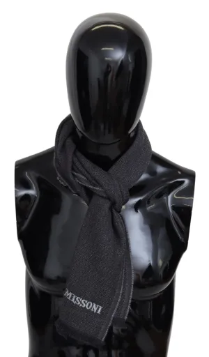 Missoni Elegant Wool Scarf with Signature Men's Embroidery