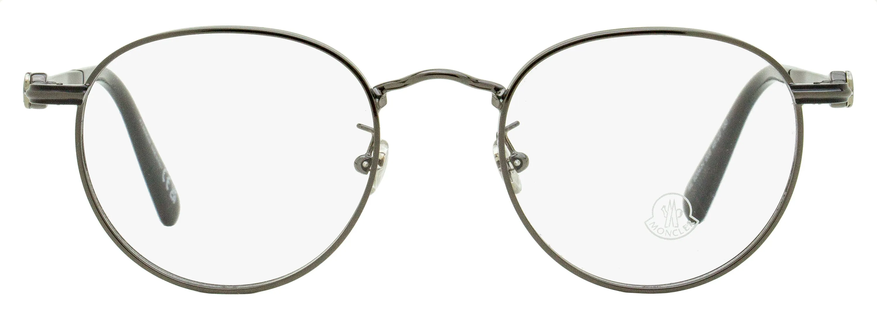 Moncler Men's Oval Eyeglasses ML5204H 008 Gunmetal/Black 48mm