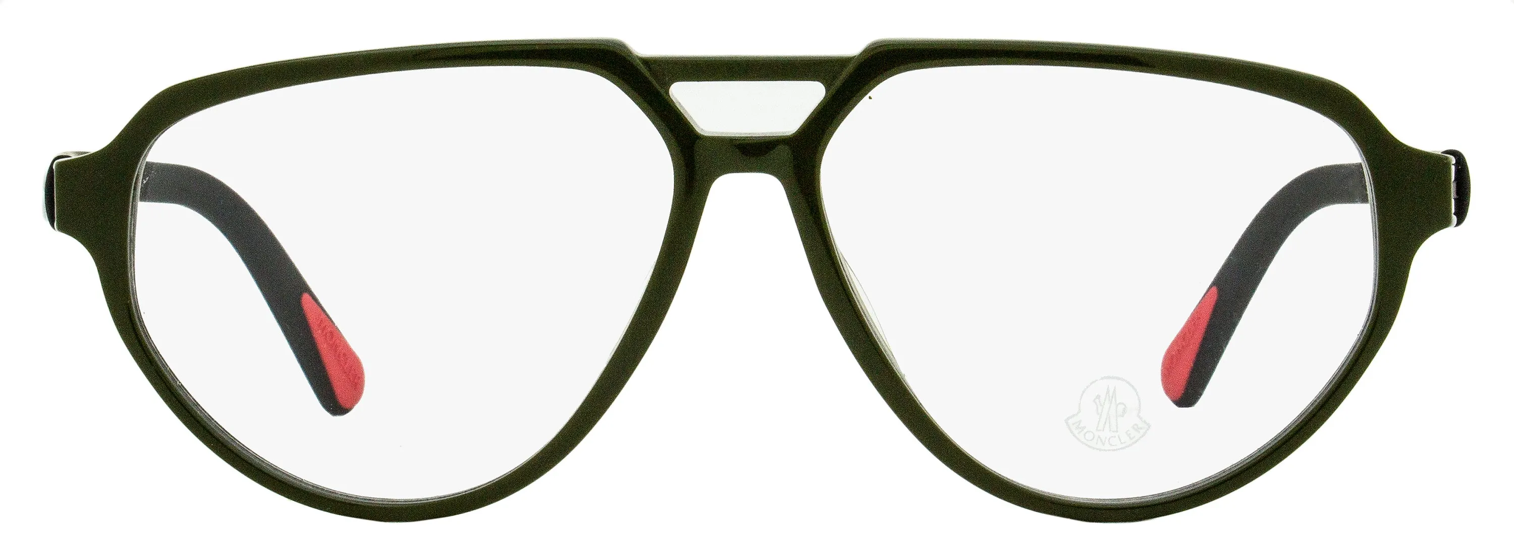 Moncler Men's Pilot Eyeglasses ML5162 096 Green/Black 57mm