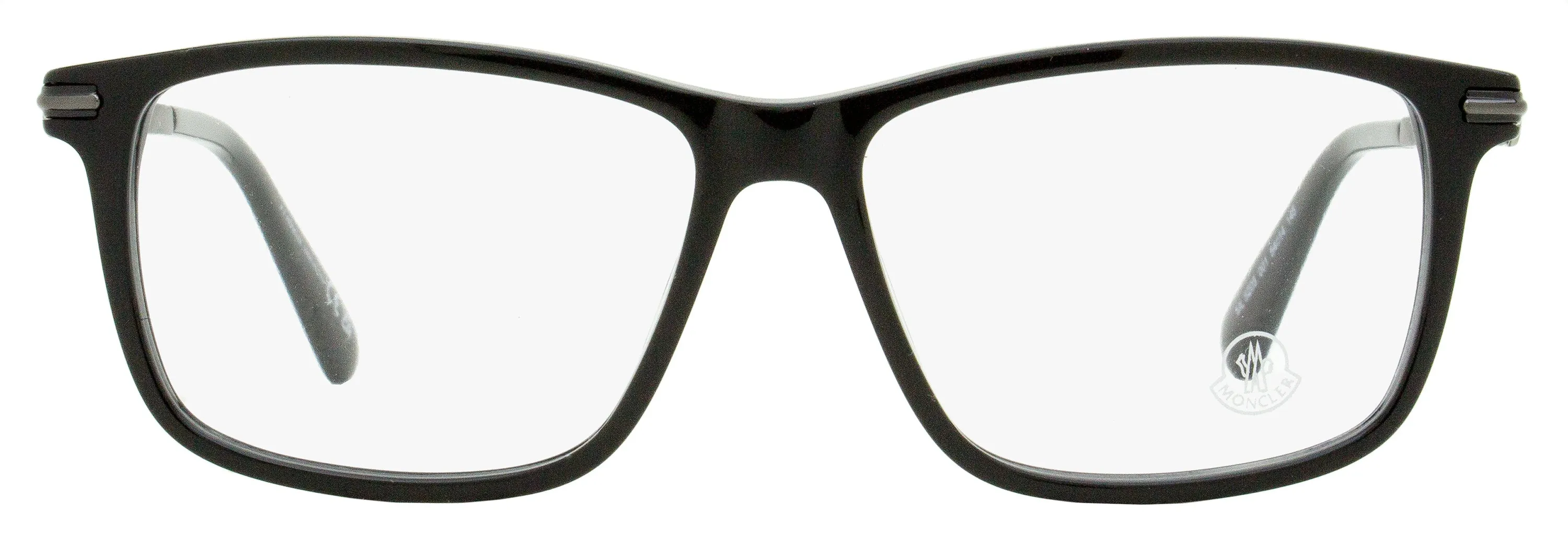 Moncler Men's Rectangular Eyeglasses ML5205 001 Black/Gunmetal 54mm