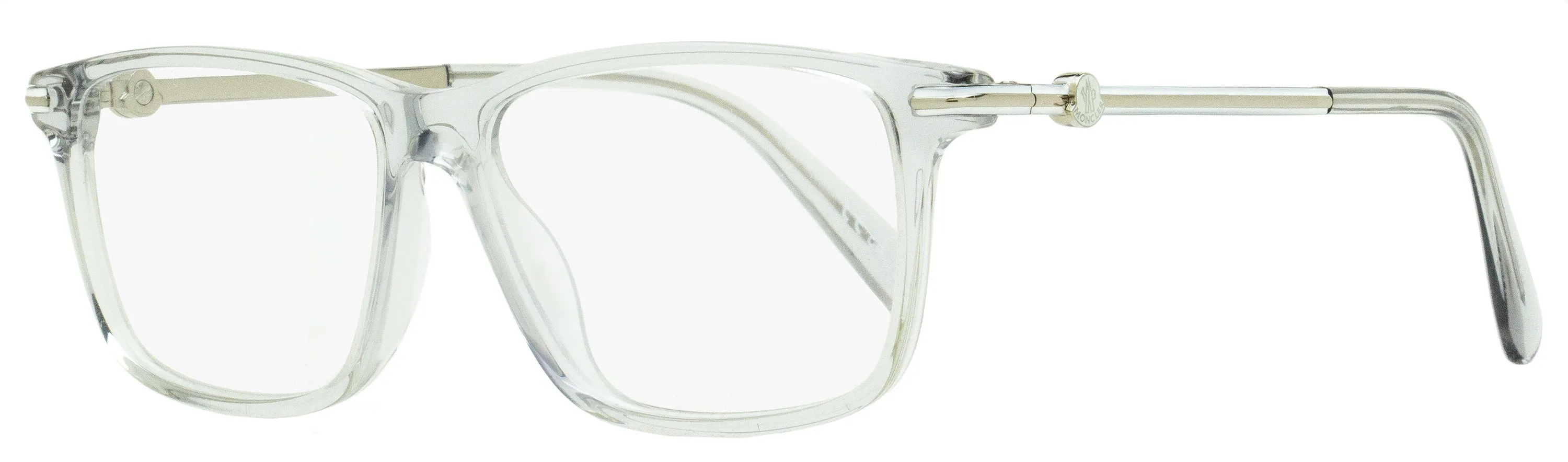 Moncler Men's Rectangular Eyeglasses ML5205 020 Transparent Gray 54mm