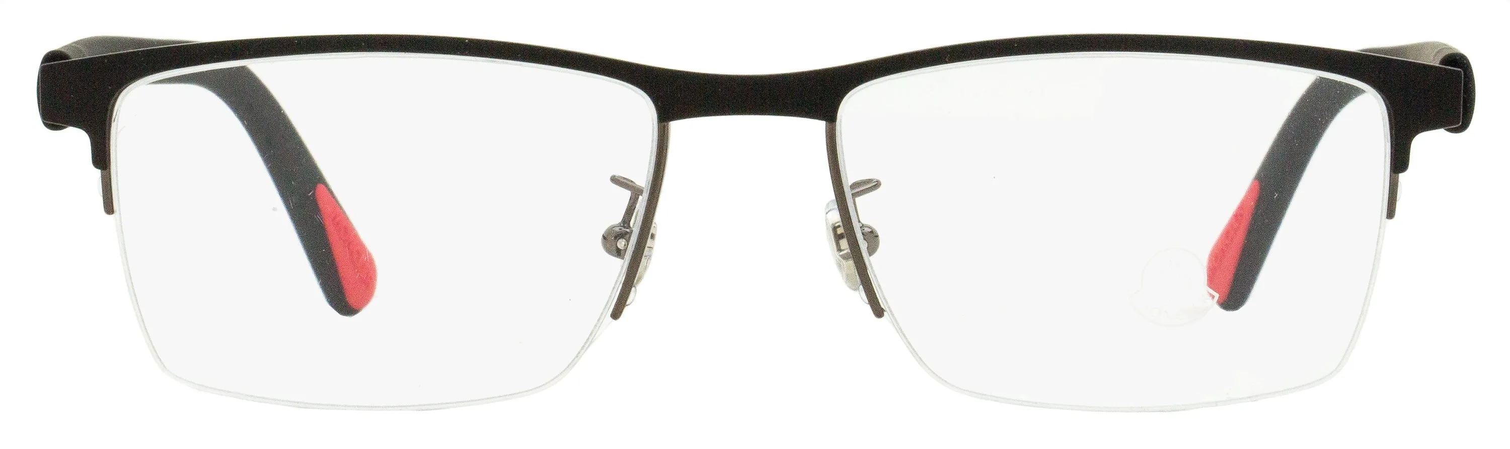 Moncler Men's Semi-Rimless Eyeglasses ML5164H 002 Matte Black 54mm