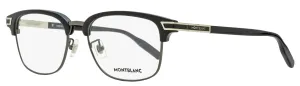 Montblanc Men's Rectangular Eyeglasses MB0043O 005 Black/Gunmetal 55mm