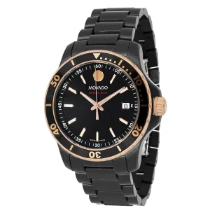 Movado Men's Series 800 Black Dial Watch