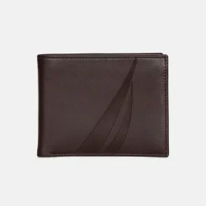 Nautica Mens Leather Bifold Passcase Wallet