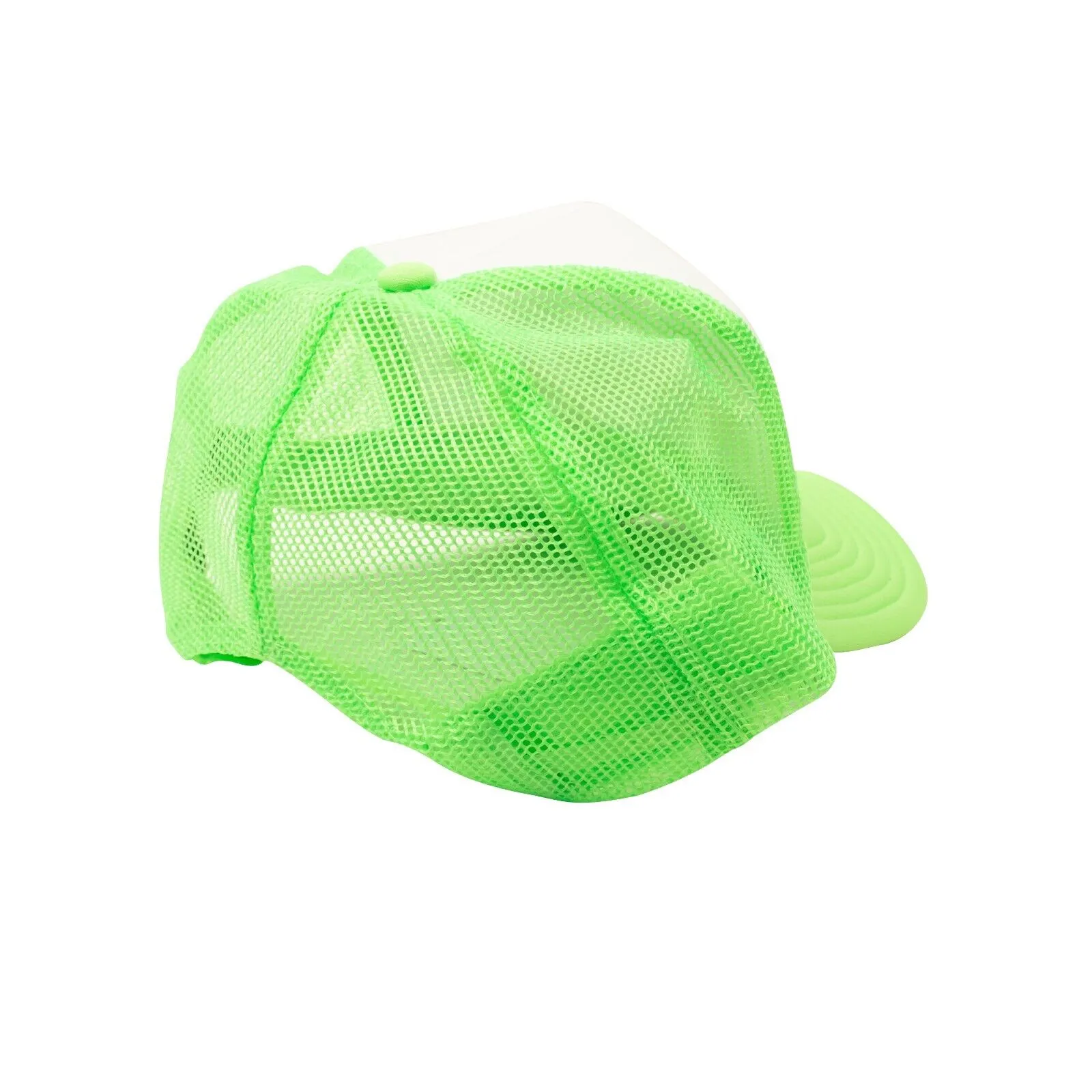 Neon Green And White Working Like a Sicko Trucker Hat