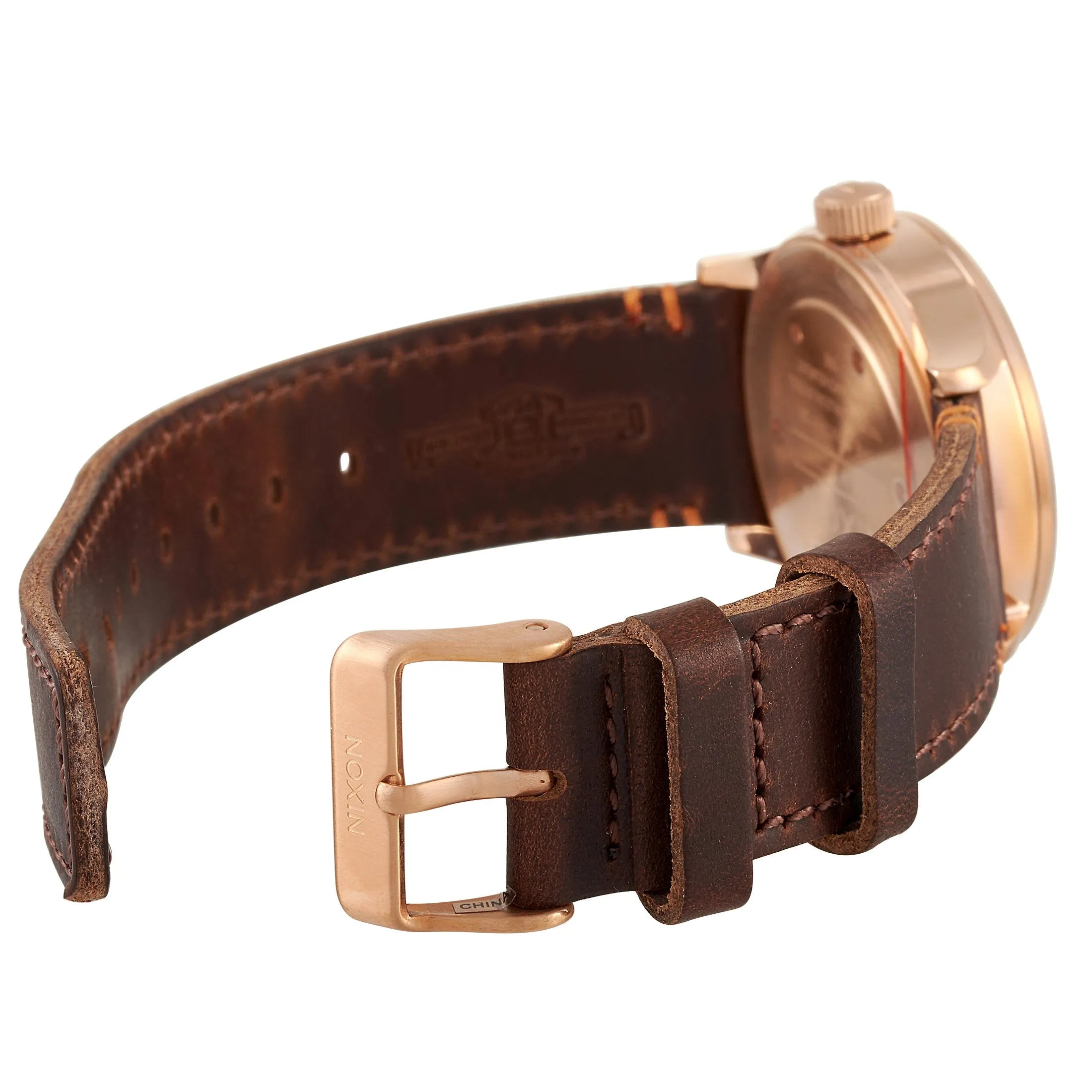 Nixon Sentry 38 Leather Stainless Steel Watch A377 2001