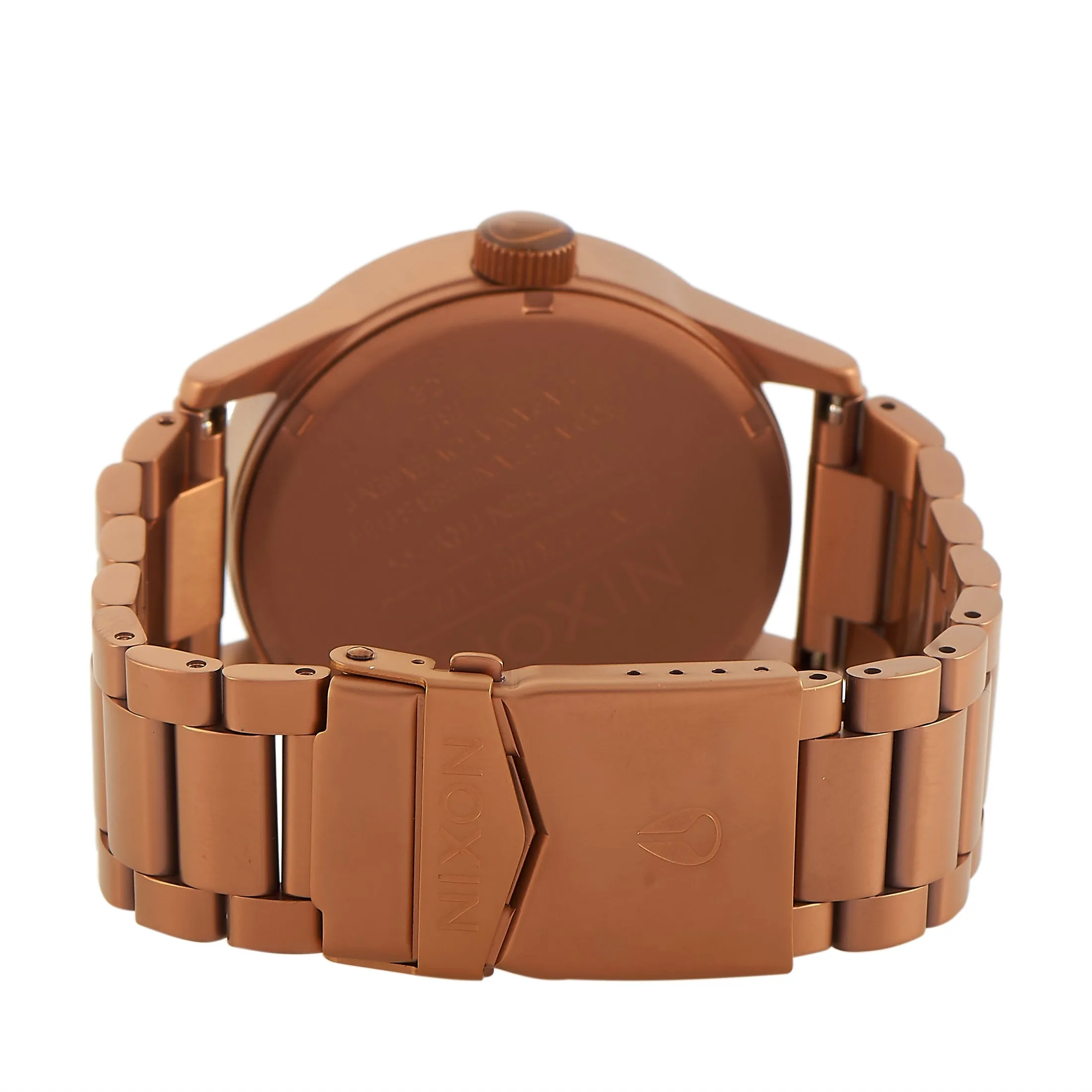 Nixon Sentry SS 42 mm All Matte Copper Stainless Steel Watch A356 3165