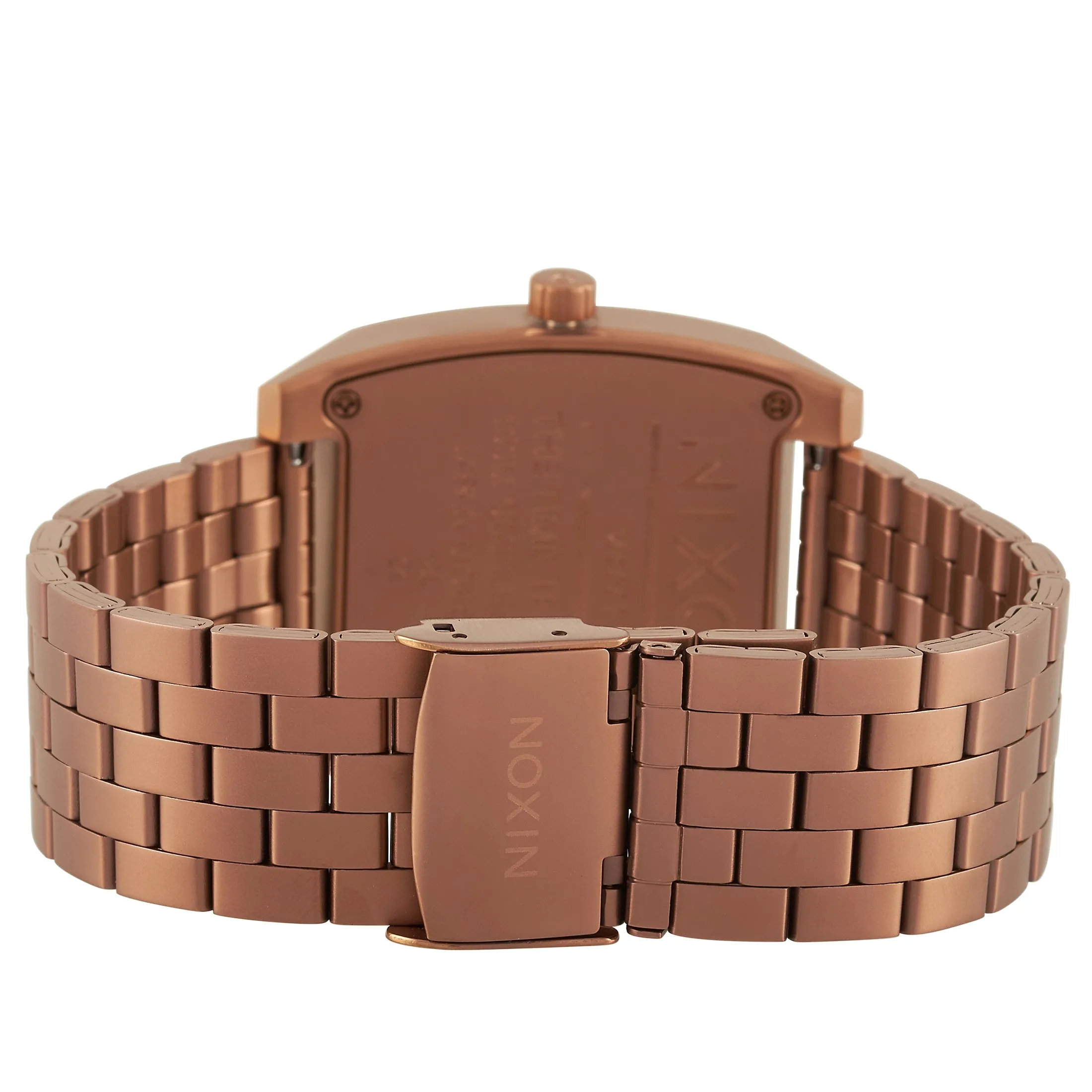 Nixon Time Tracker Matte Copper/Gunmetal 37mm Stainless Steel Watch A1245-3165