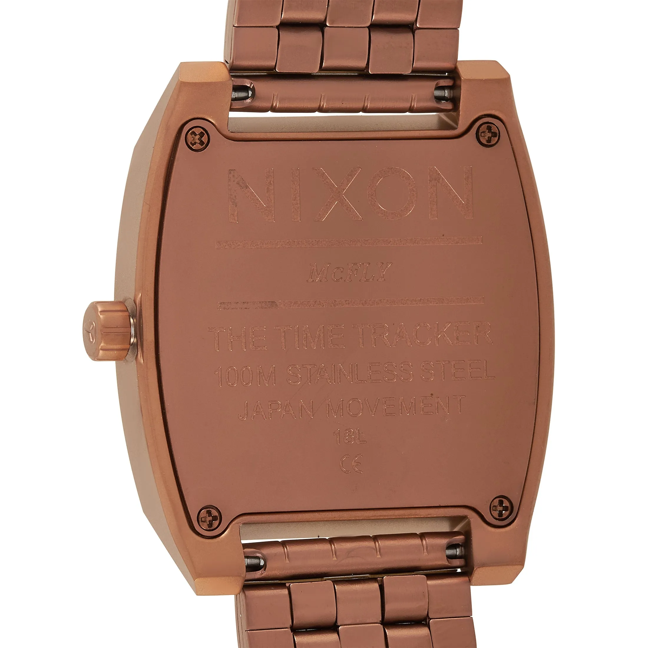 Nixon Time Tracker Matte Copper/Gunmetal 37mm Stainless Steel Watch A1245-3165