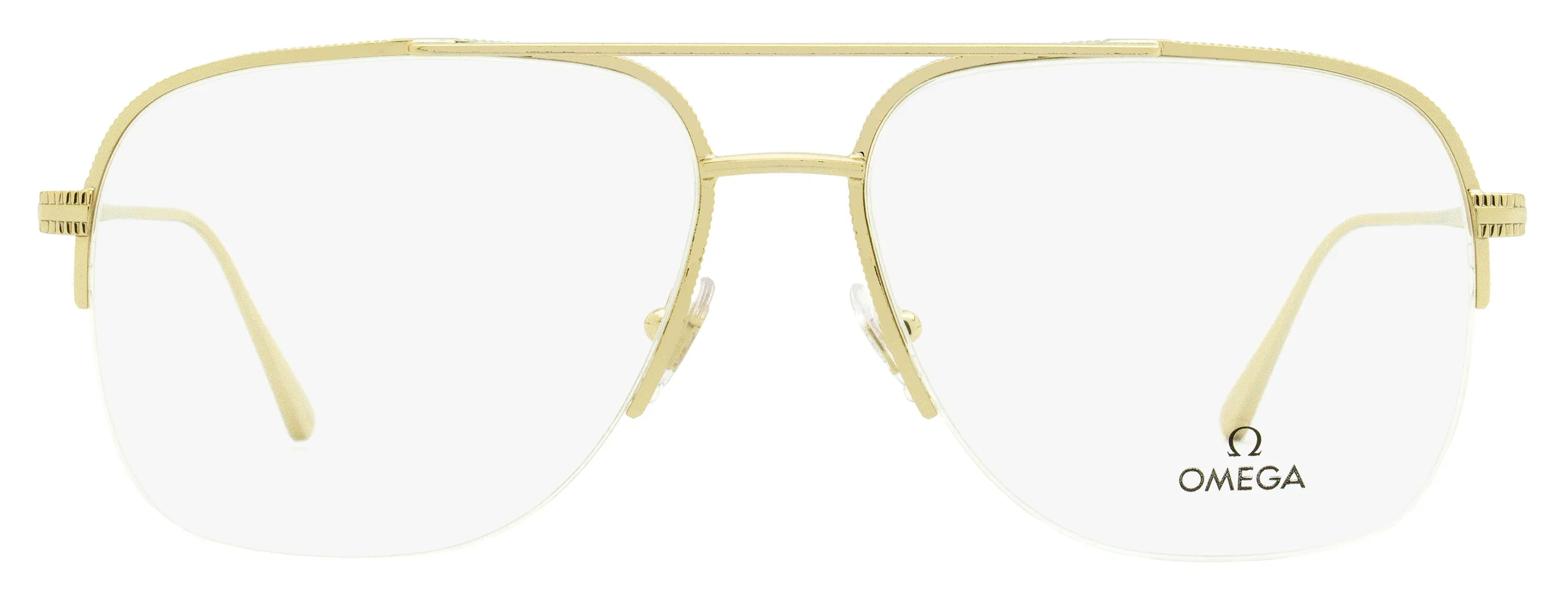Omega Men's Pilot Eyeglasses OM5031 032 Gold 59mm