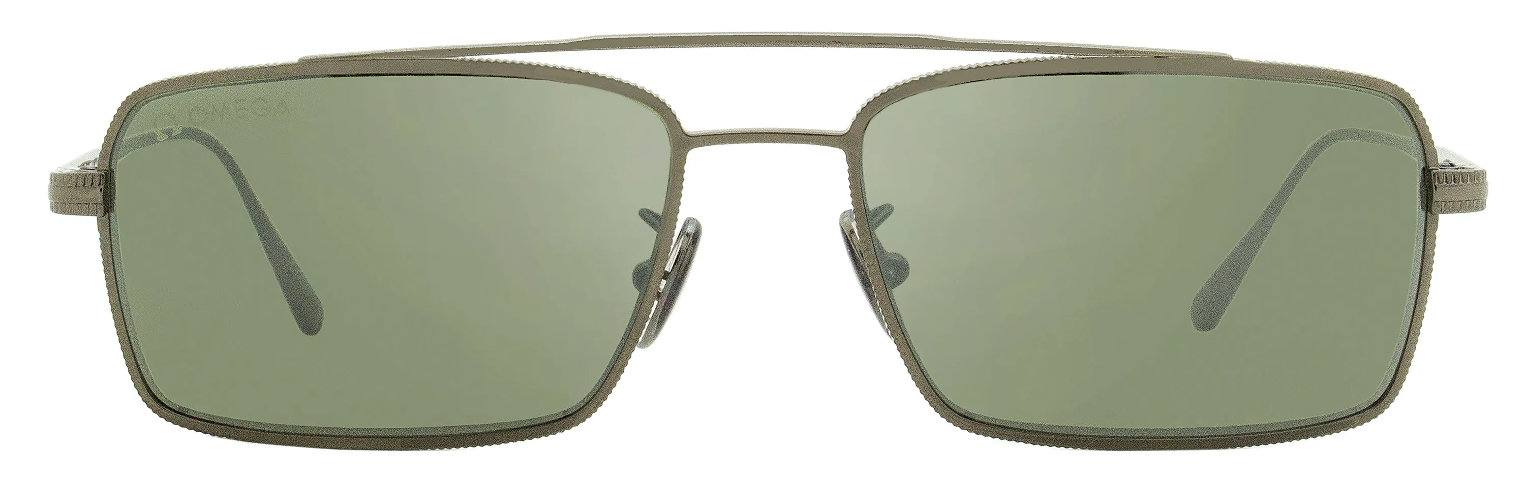 Omega Men's Rectangular Sunglasses OM0028H 08Q Gunmetal 56mm