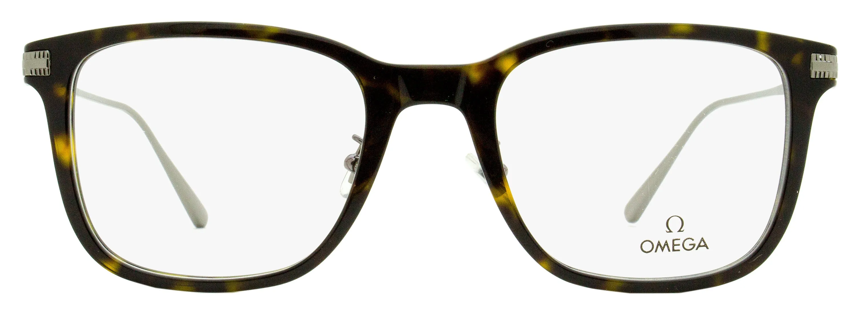 Omega Men's Square Eyeglasses OM5005H 052 Havana/Palladium 54mm