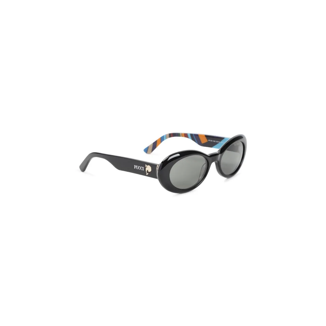 Oval Black Acetate Sunglasses