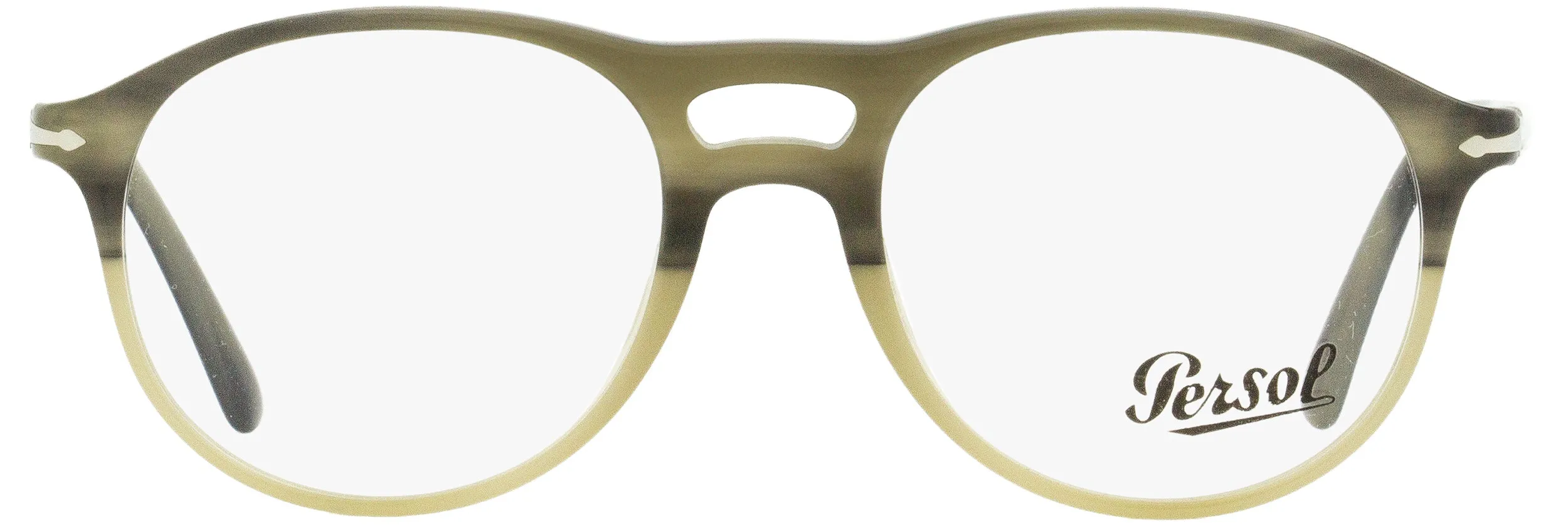Persol Men's Aviator Eyeglasses PO3202V 1065 Gray Melange/Beige 51mm