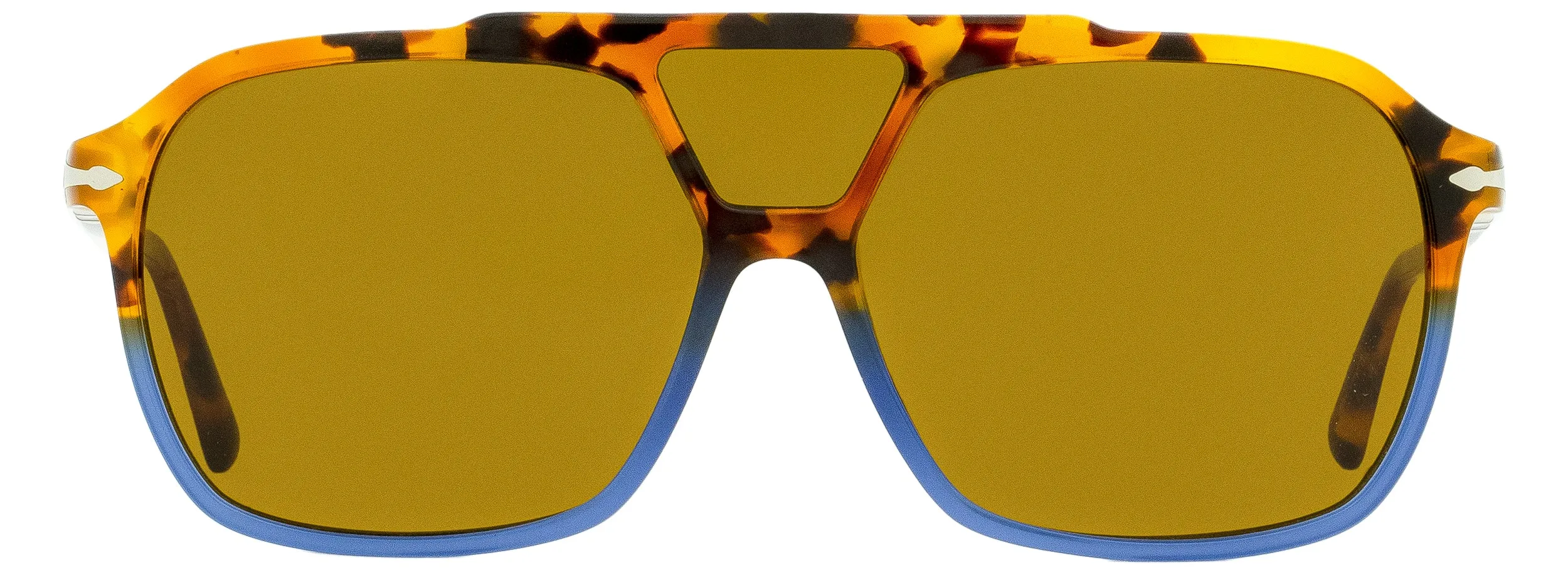 Persol Men's Navigator Sunglasses PO3223S 112033 Brown Tortoise/Opal Blue 59mm