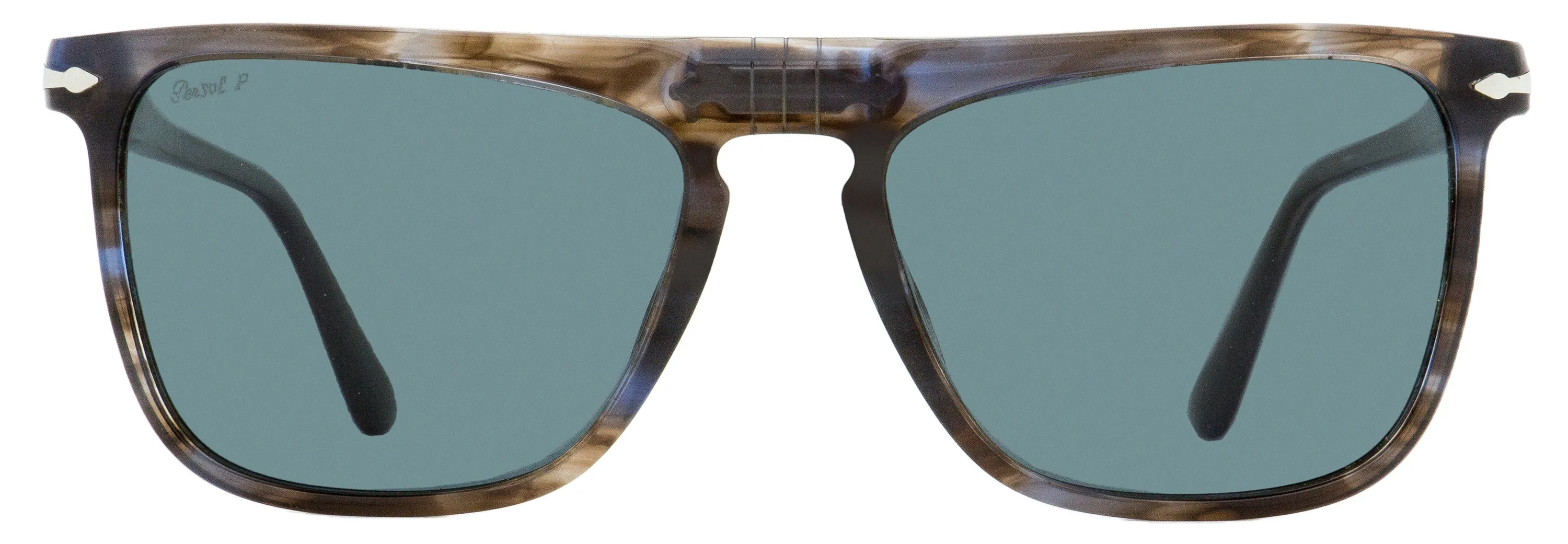 Persol Men's Rectangular Sunglasses PO3225S 1155/3R Striped Blue  56mm