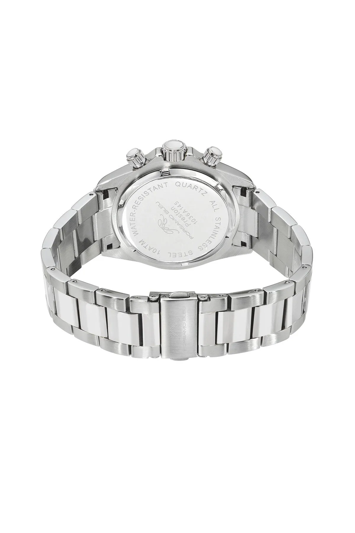 Preston Stainless Steel Silver Tone & Ice Blue Men's Watch 1036APRS