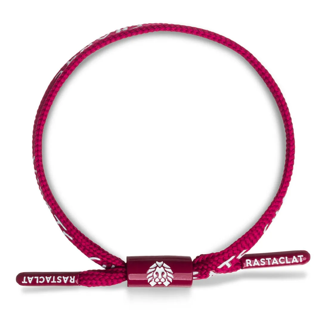 Rastaclat Original Hand Assembled Red Create Change Adjustable Single Lace Bracelet