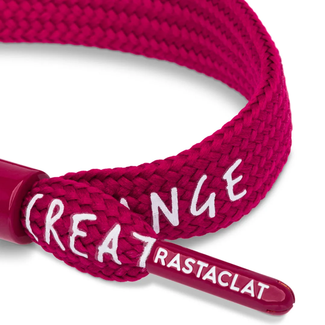 Rastaclat Original Hand Assembled Red Create Change Adjustable Single Lace Bracelet