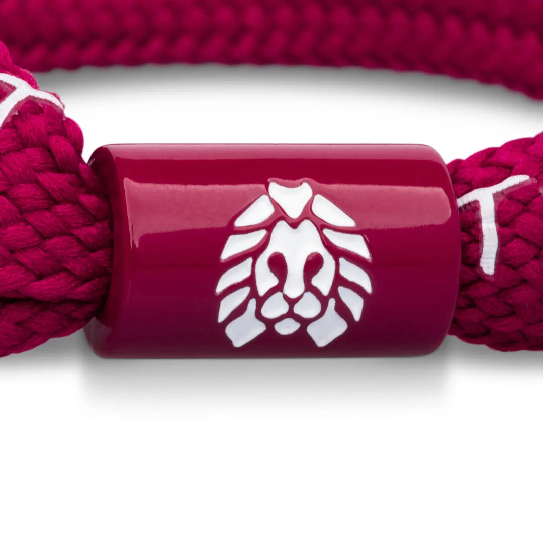 Rastaclat Original Hand Assembled Red Positivity Is A Mindset Adjustable Single Lace Bracelet