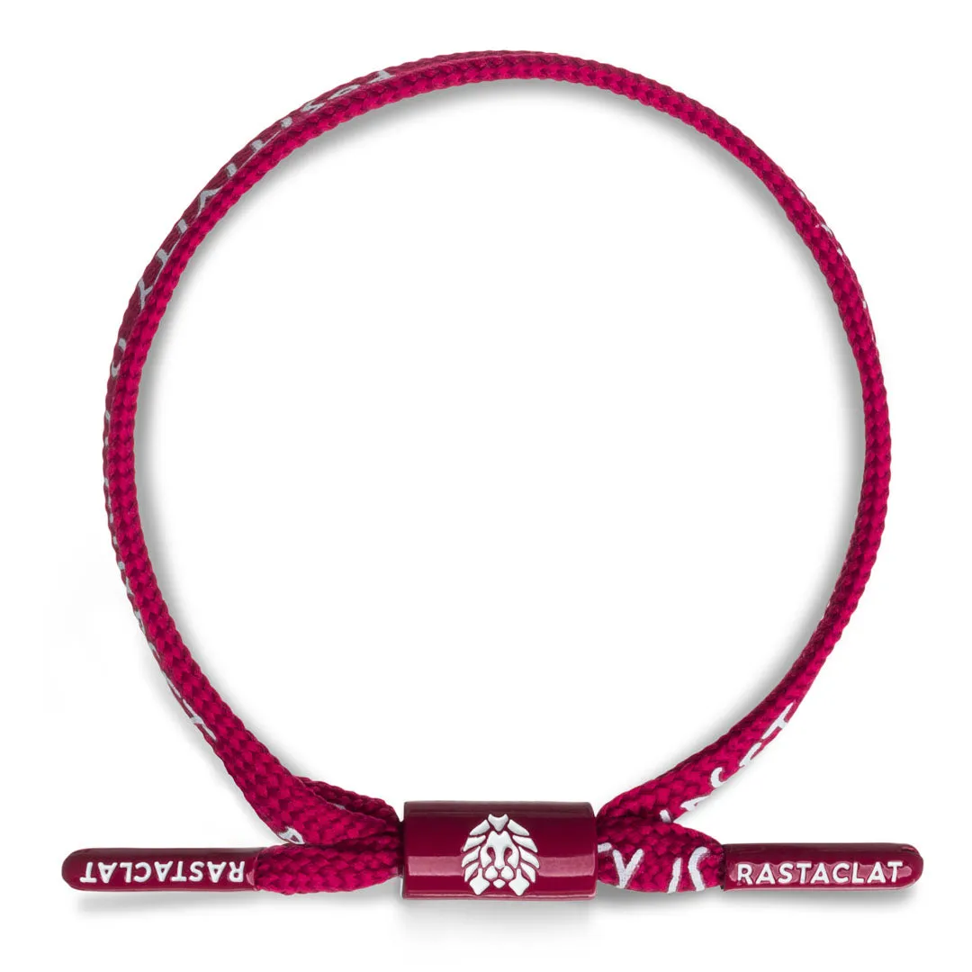 Rastaclat Original Hand Assembled Red Positivity Is A Mindset Adjustable Single Lace Bracelet