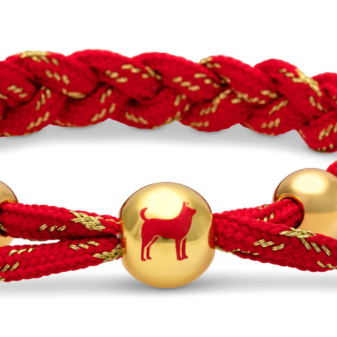 Rastaclat Original Hand Braided Lunar New Year (Dog) Adjustable Bracelet