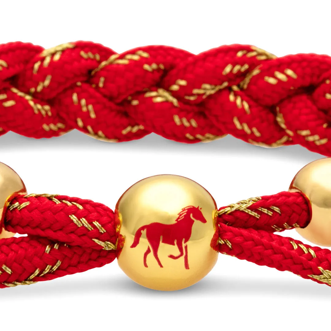 Rastaclat Original Hand Braided Lunar New Year (Horse) Adjustable Bracelet