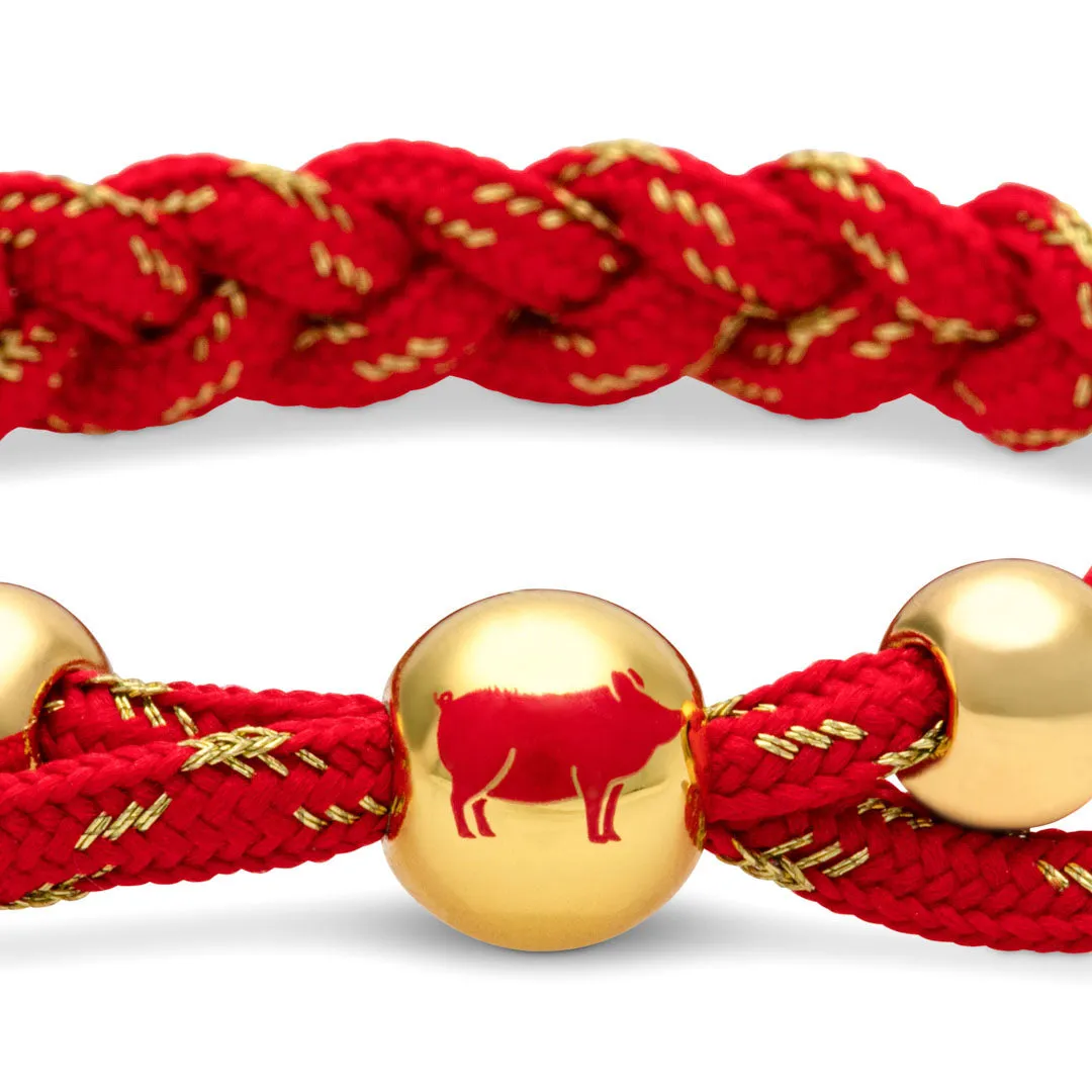 Rastaclat Original Hand Braided Lunar New Year (Pig) Adjustable Bracelet