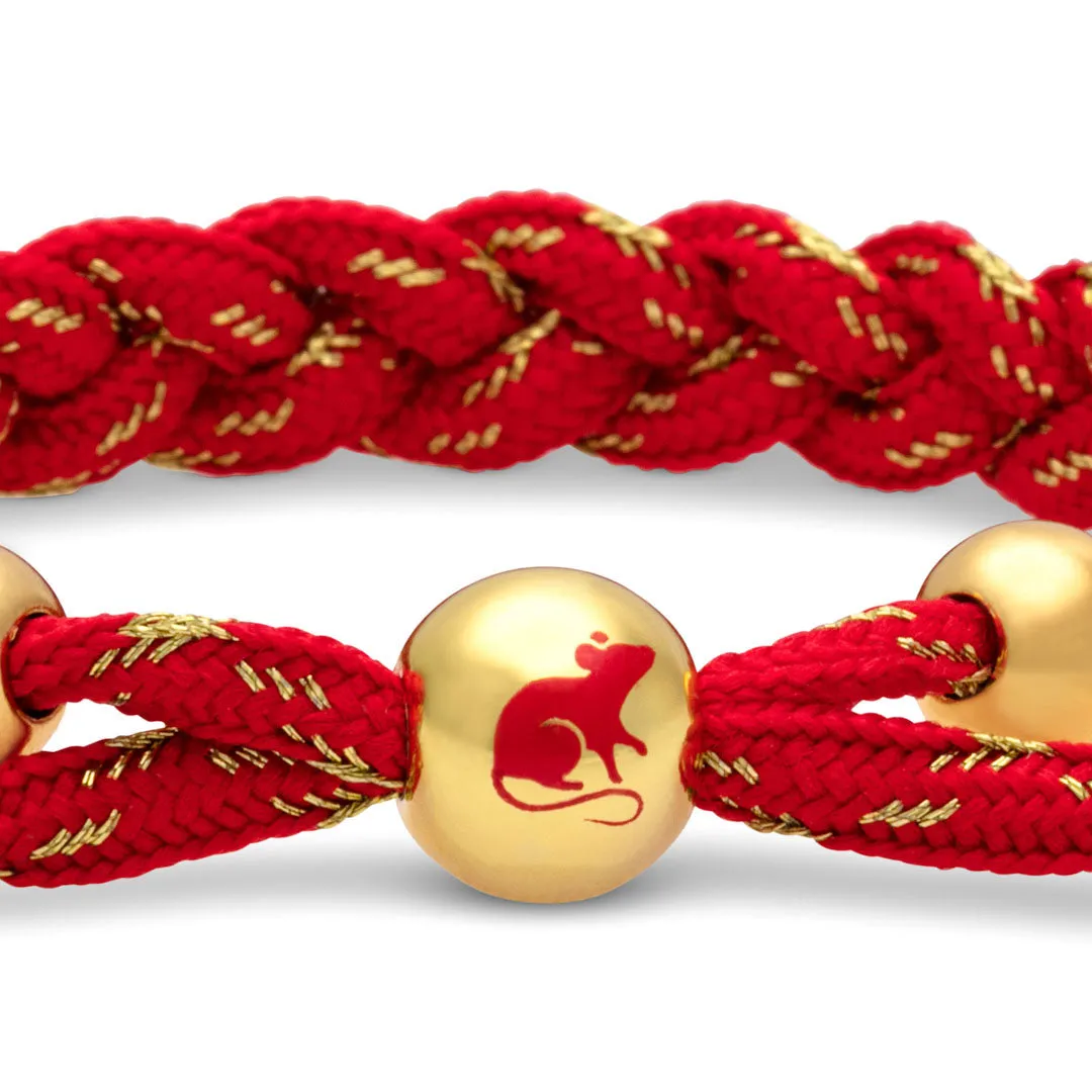 Rastaclat Original Hand Braided Lunar New Year (Rat) Adjustable Bracelet
