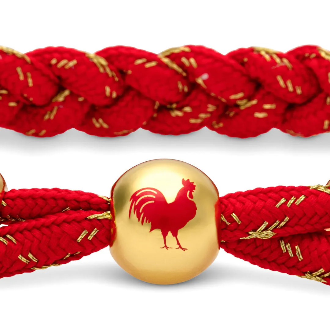 Rastaclat Original Hand Braided Lunar New Year (Rooster) Adjustable Bracelet