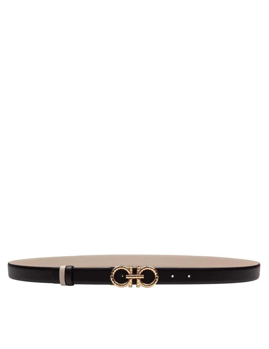 Reversible Leather Gancini Belt