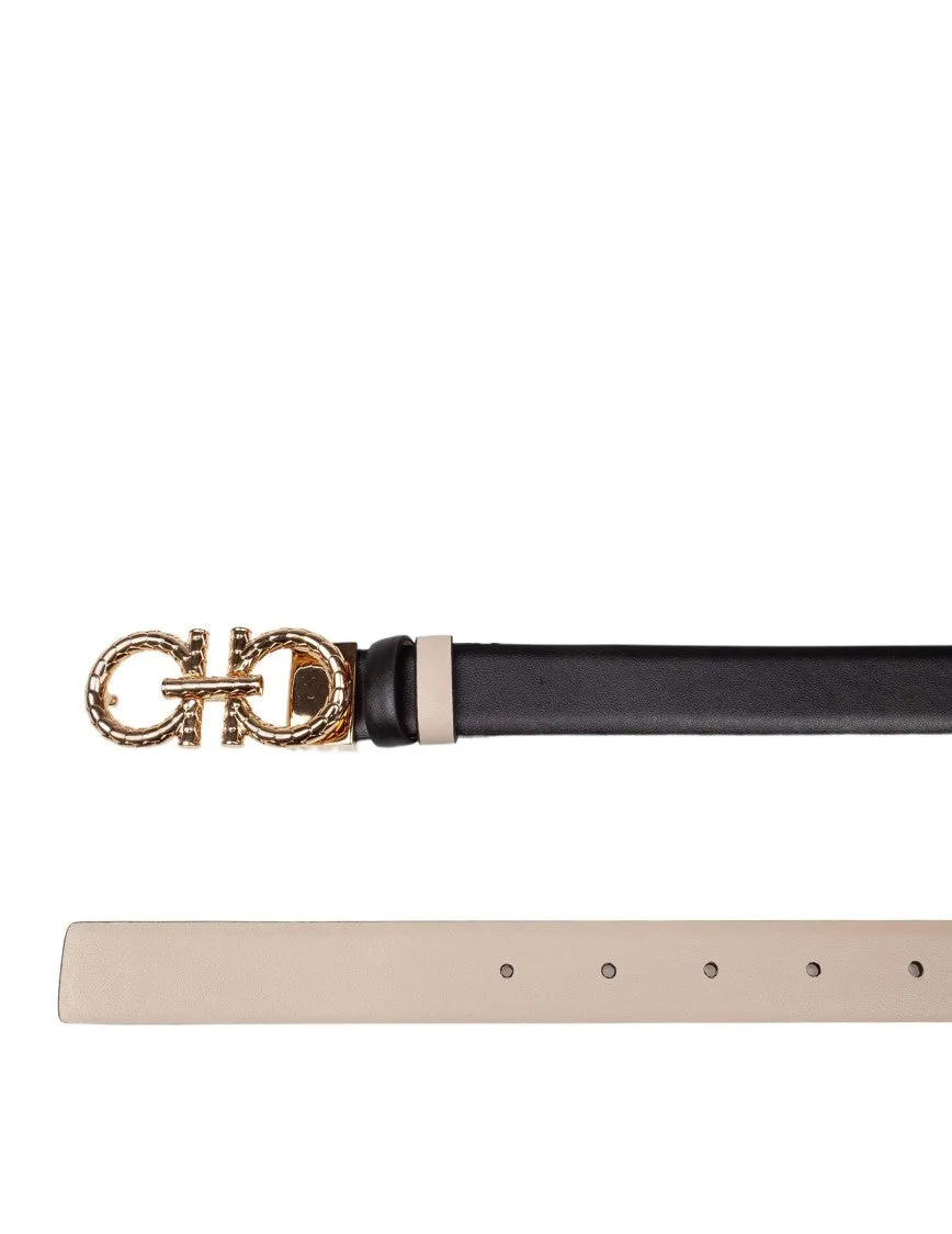 Reversible Leather Gancini Belt