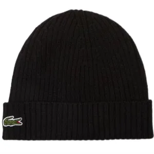 Ribbed Wool Beanie - Unisex In Black