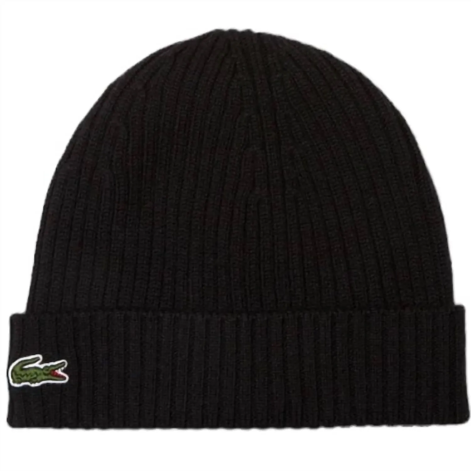 Ribbed Wool Beanie - Unisex In Black