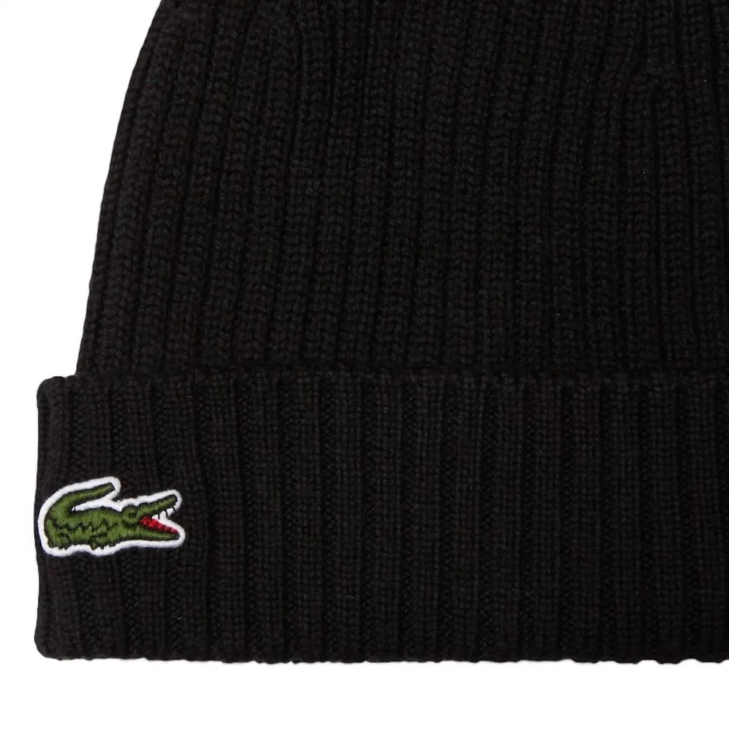 Ribbed Wool Beanie - Unisex In Black