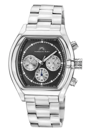 Roman Stainless Steel Silver Tone & Black Men's Watch 1291CROS