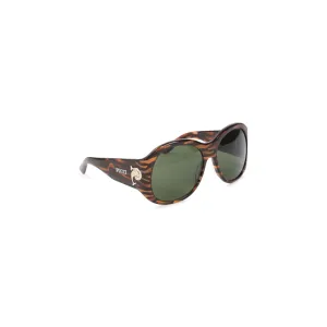 Round Brown Acetate Sunglasses