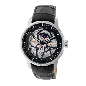 Ryder Skeleton Leather-Band Watch