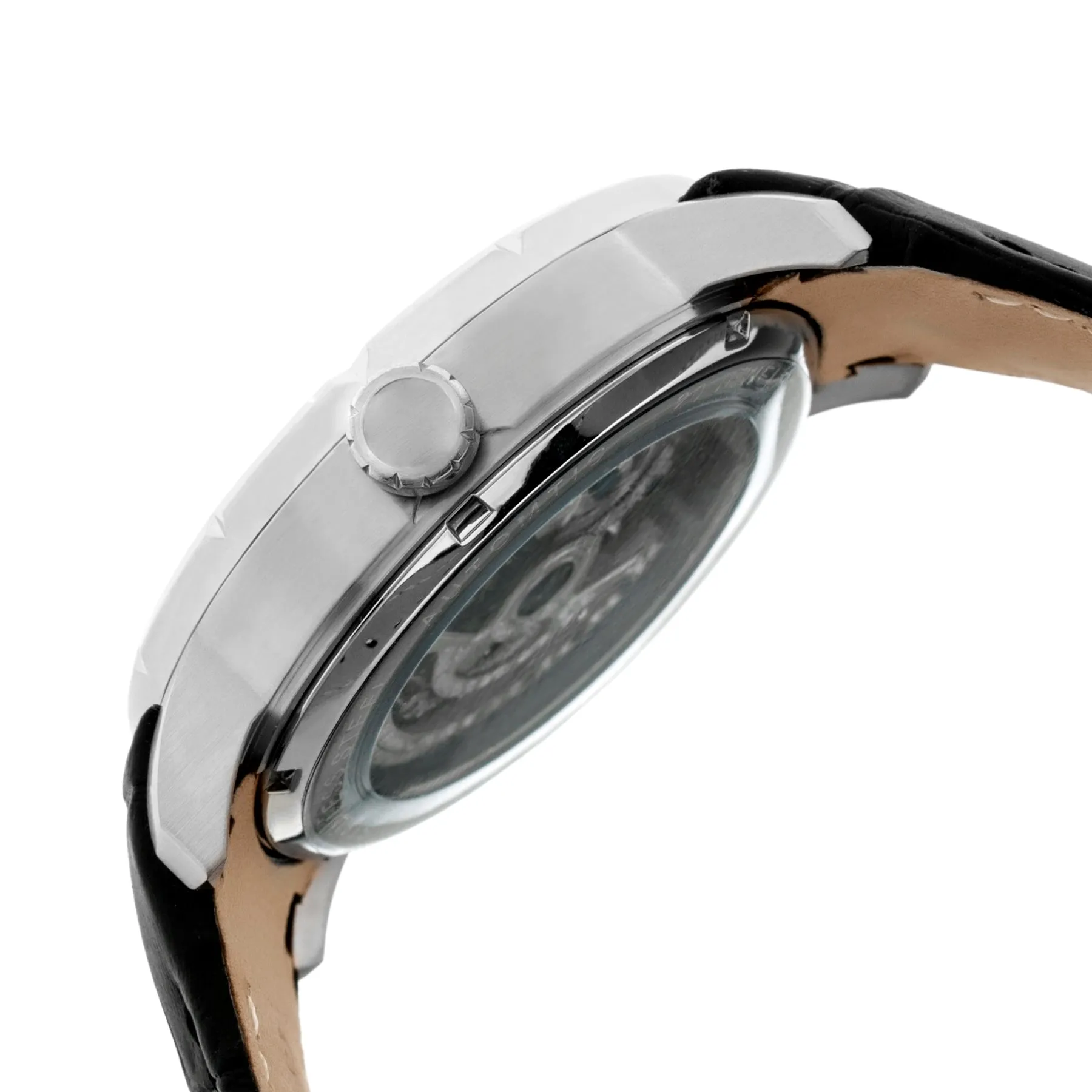 Ryder Skeleton Leather-Band Watch