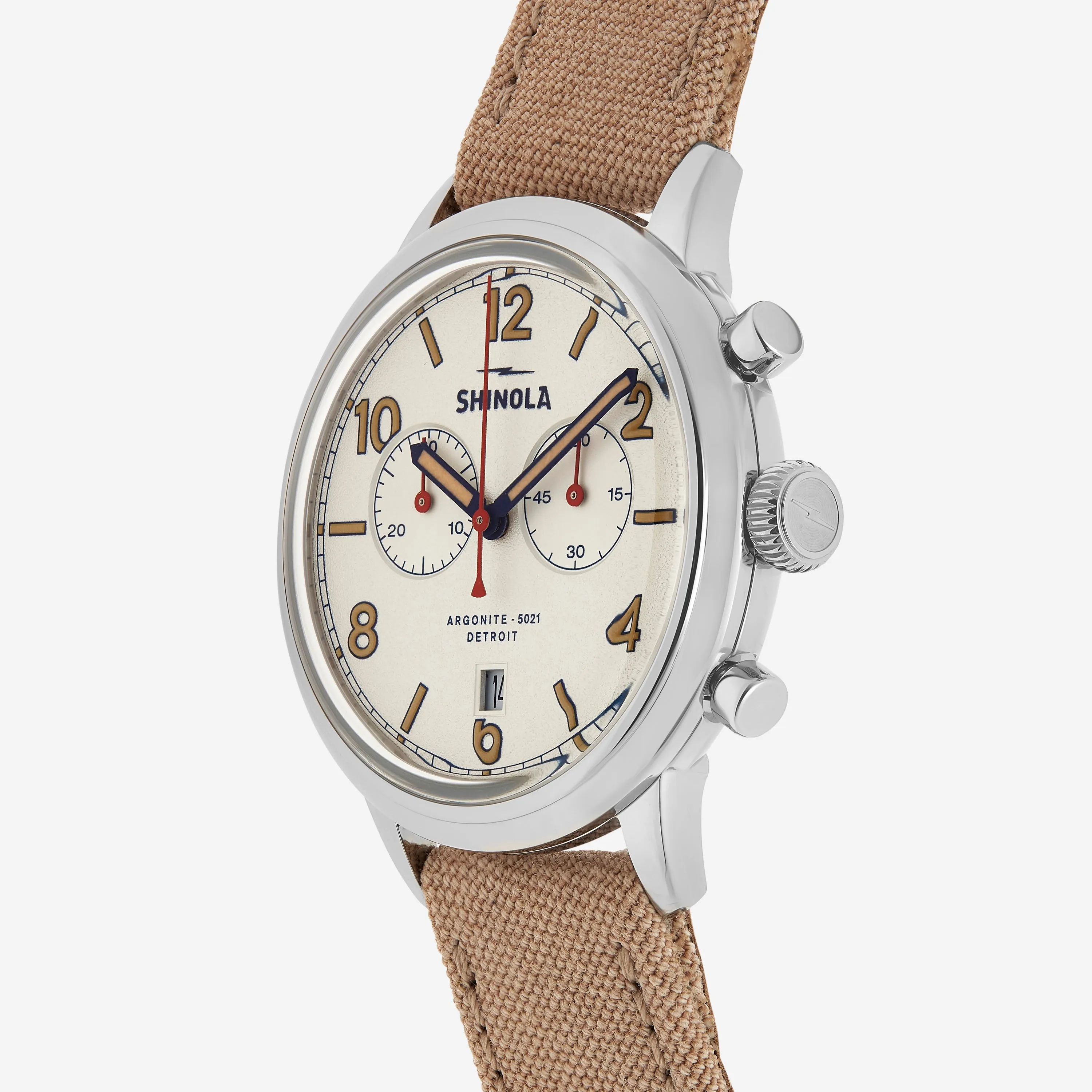 SHINOLA Detroit Men's The Traveler S0120245785 2 Eye Chronograph Watch