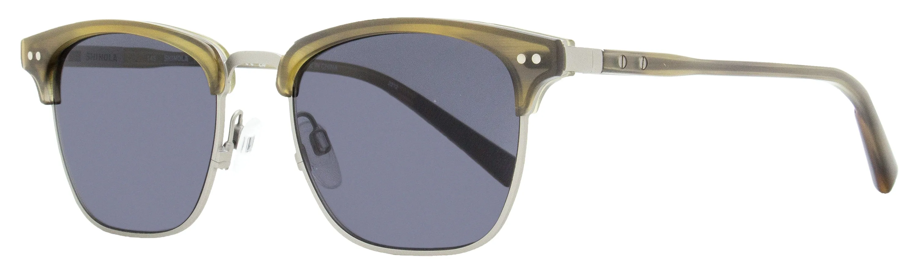 Shinola Men's Flexon Runwell Sunglasses SH2300SM 259 Khaki Horn 52mm