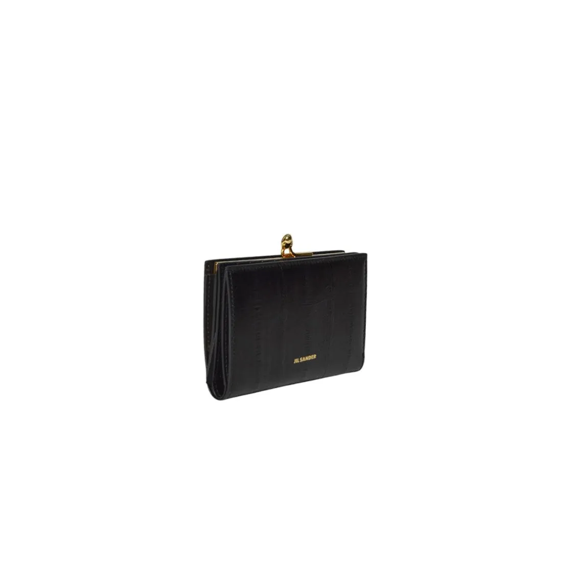 Small Black Leather Goji Wallet