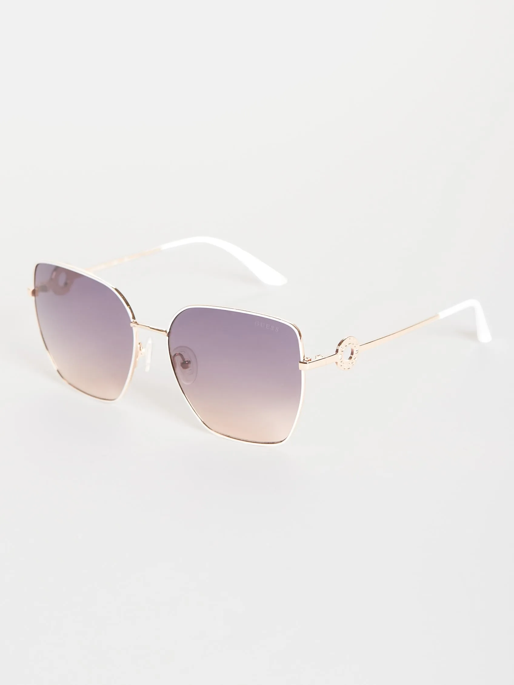 Square Geometric Metal Sunglasses