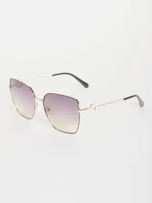 Square Geometric Metal Sunglasses