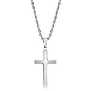 Stainless Steel Polished Cross Necklace