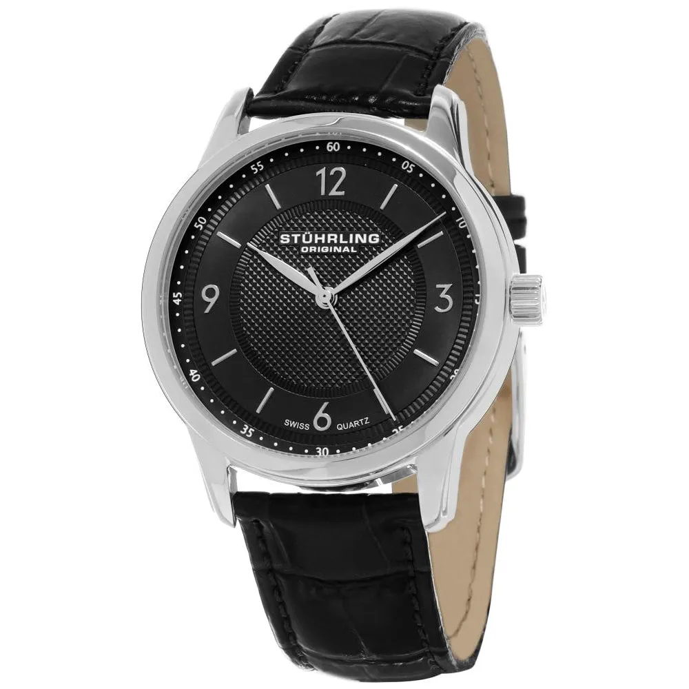 Stuhrling Men's Symphony Black Dial Watch