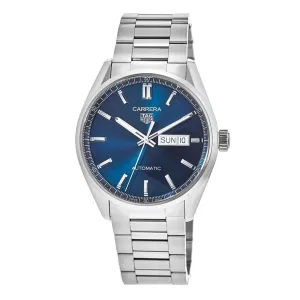 Tag Heuer Carrera Calibre 5 Day-Date Blue Dial Steel Men's Watch WBN2012.BA0640