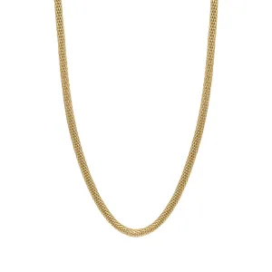 Tarnish Resistant 14k Gold Plated Textured Chain