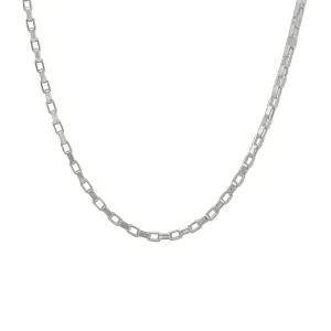 Tarnish Resistant Silver Plated Cable Chain Necklace